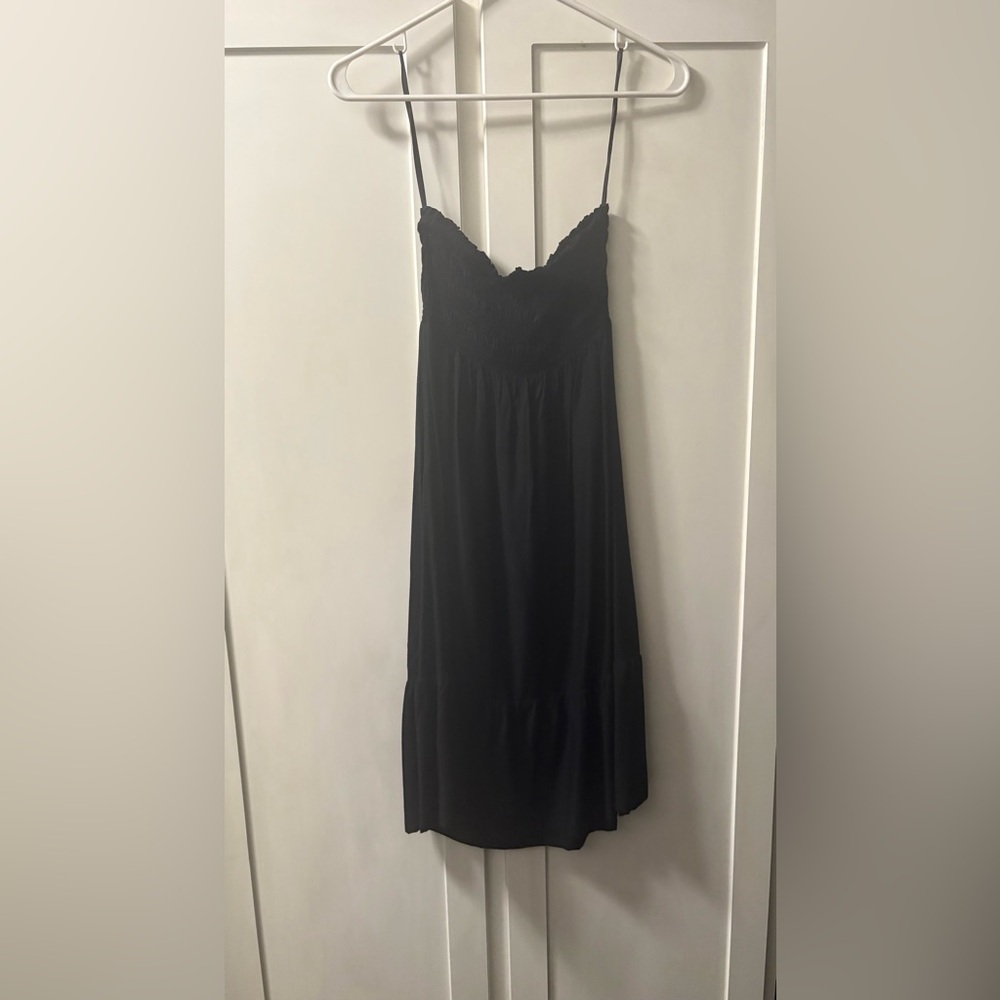 Express Black Casual Strapless Dress